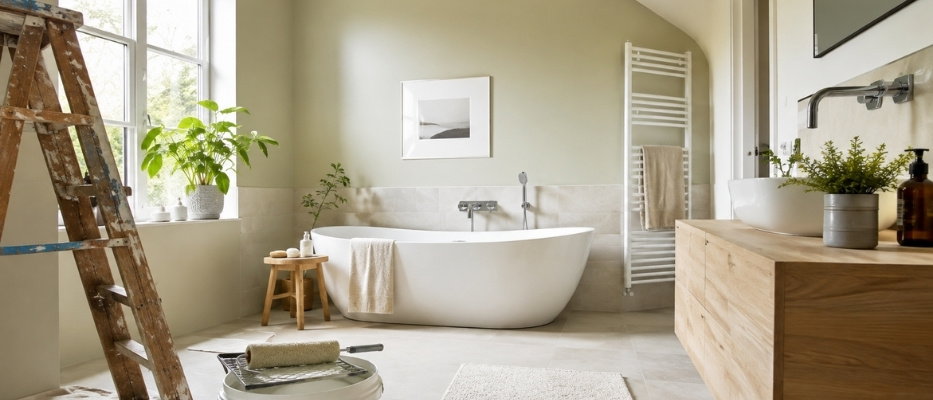 Badezimmer streichen: Feuchtraumfarben für ein schönes und langlebiges Bad