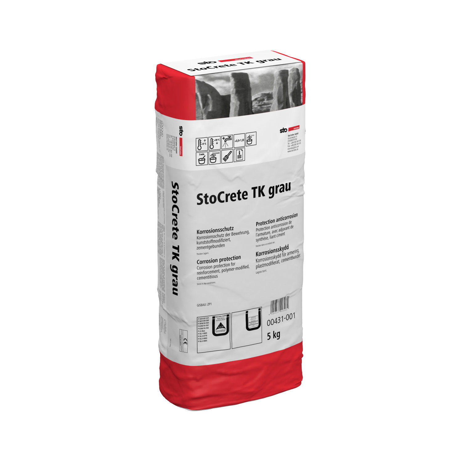StoCrete TK, 1. Lage grau - 5 kg Sack