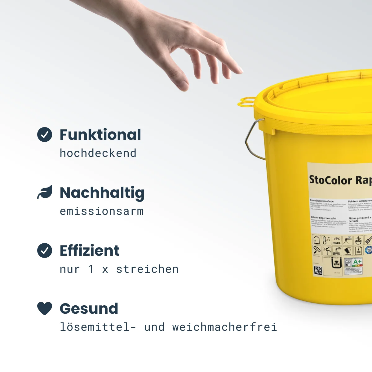 StoColor Rapid Ultramatt - weiß, 2,5 l Eimer