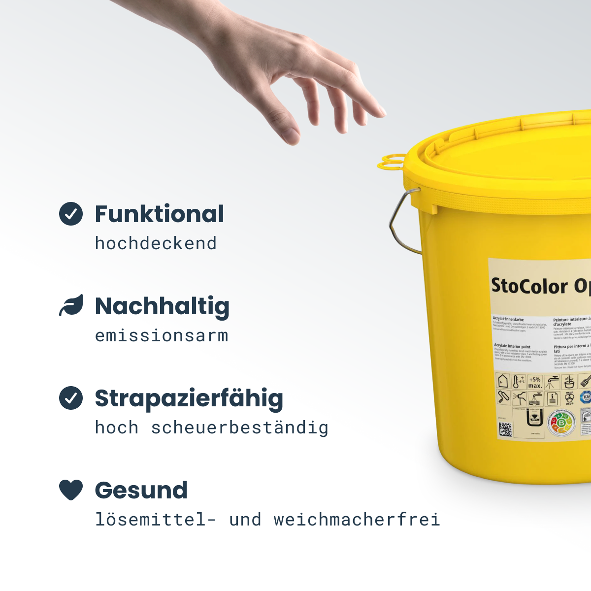 StoColor Opticryl Matt weiß 2,5 l Eimer