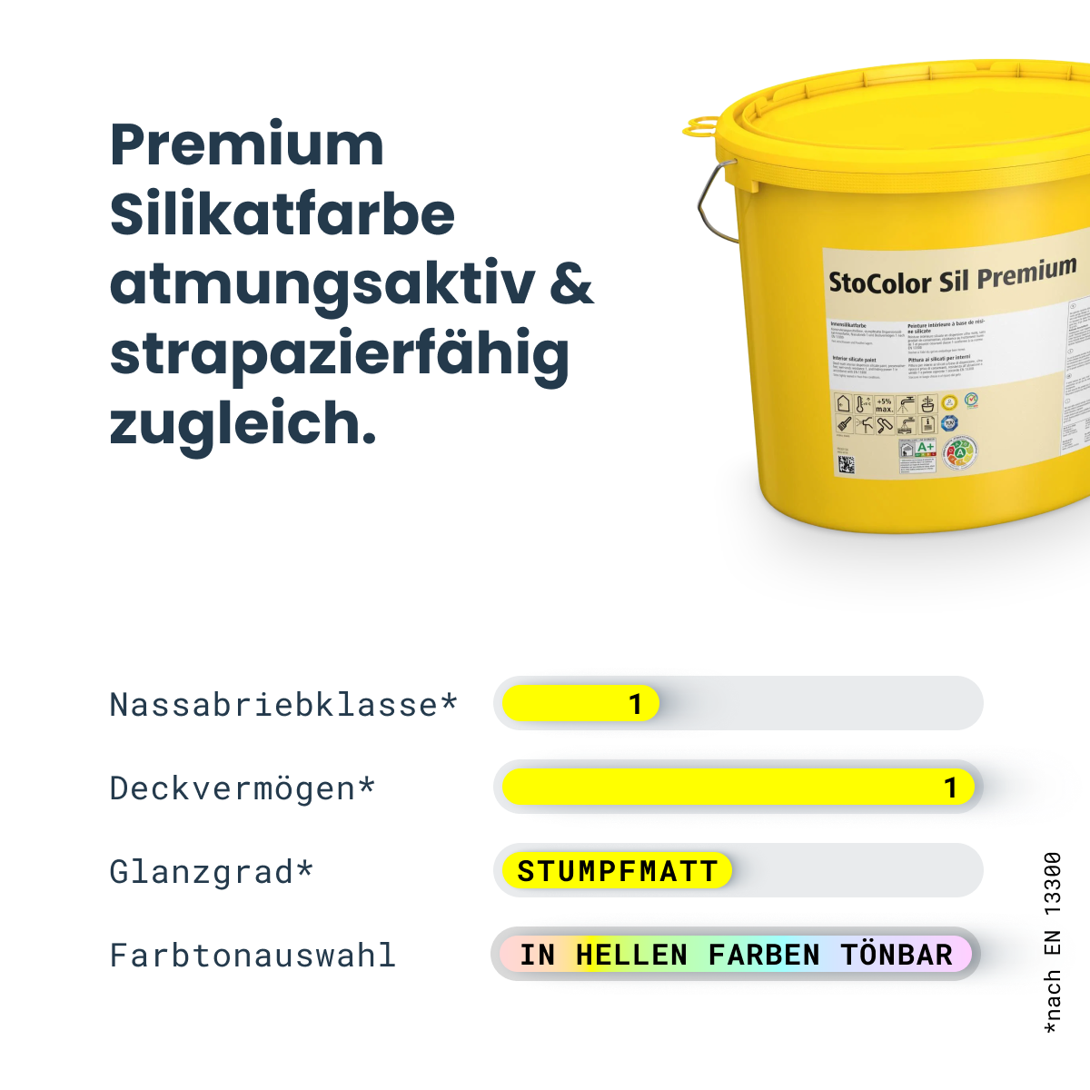 StoColor Sil Premium - weiß, 15 l Eimer