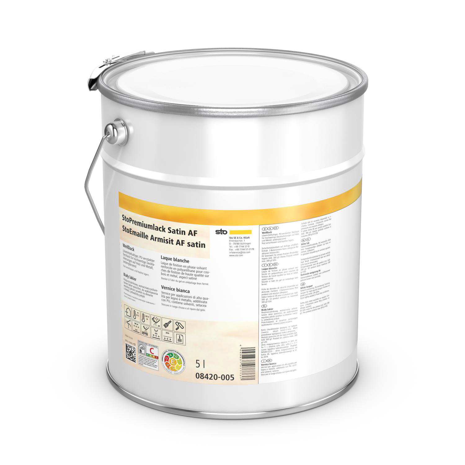 StoPremiumlack Satin AF - weiß; 1 l Dose